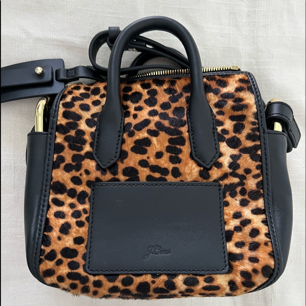 J crew leopard print small purse